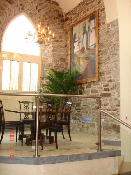 Reclaimed brick feature wall Reclaimed brick