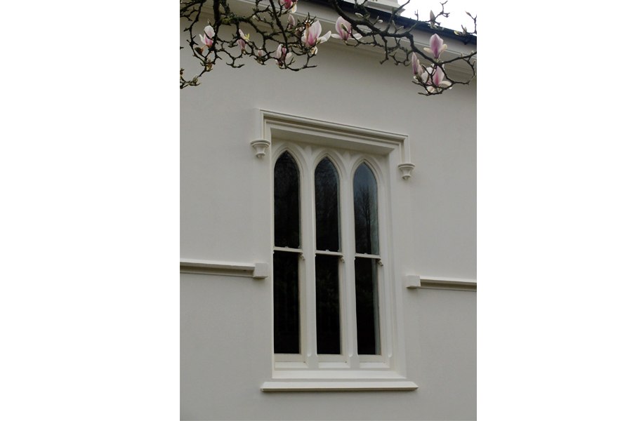 georgian window external elevation plaster cornice cork