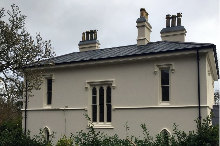 georgian house new lime render finish cork