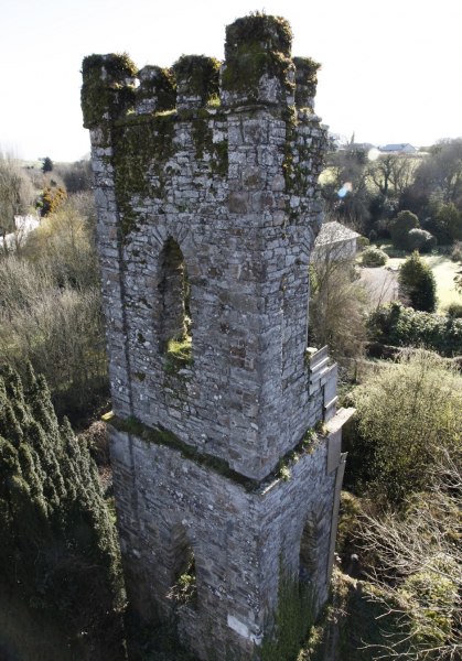 church tower under construction
